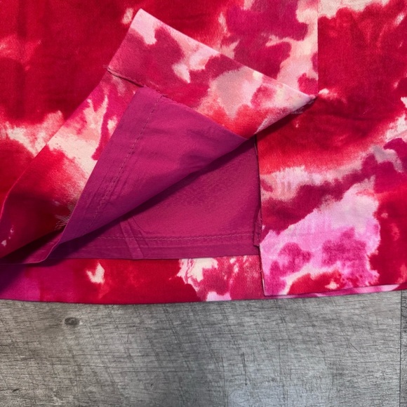 Adrianna Papell Red/Pink Watercolor Sleeveless Sheath Dress Pockets Womens Sz. 6 - Picture 7 of 9